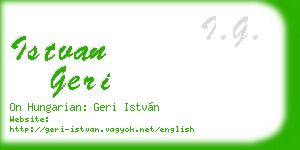 istvan geri business card
